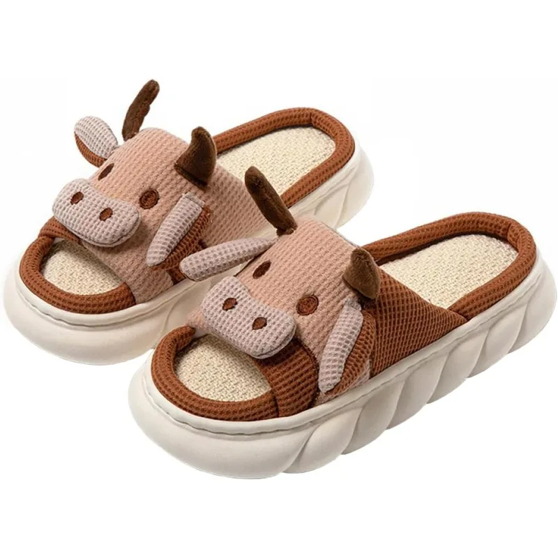 

Cartoon Animal Shape Slippers, Womens Four Seasons Home Linen Slippers
