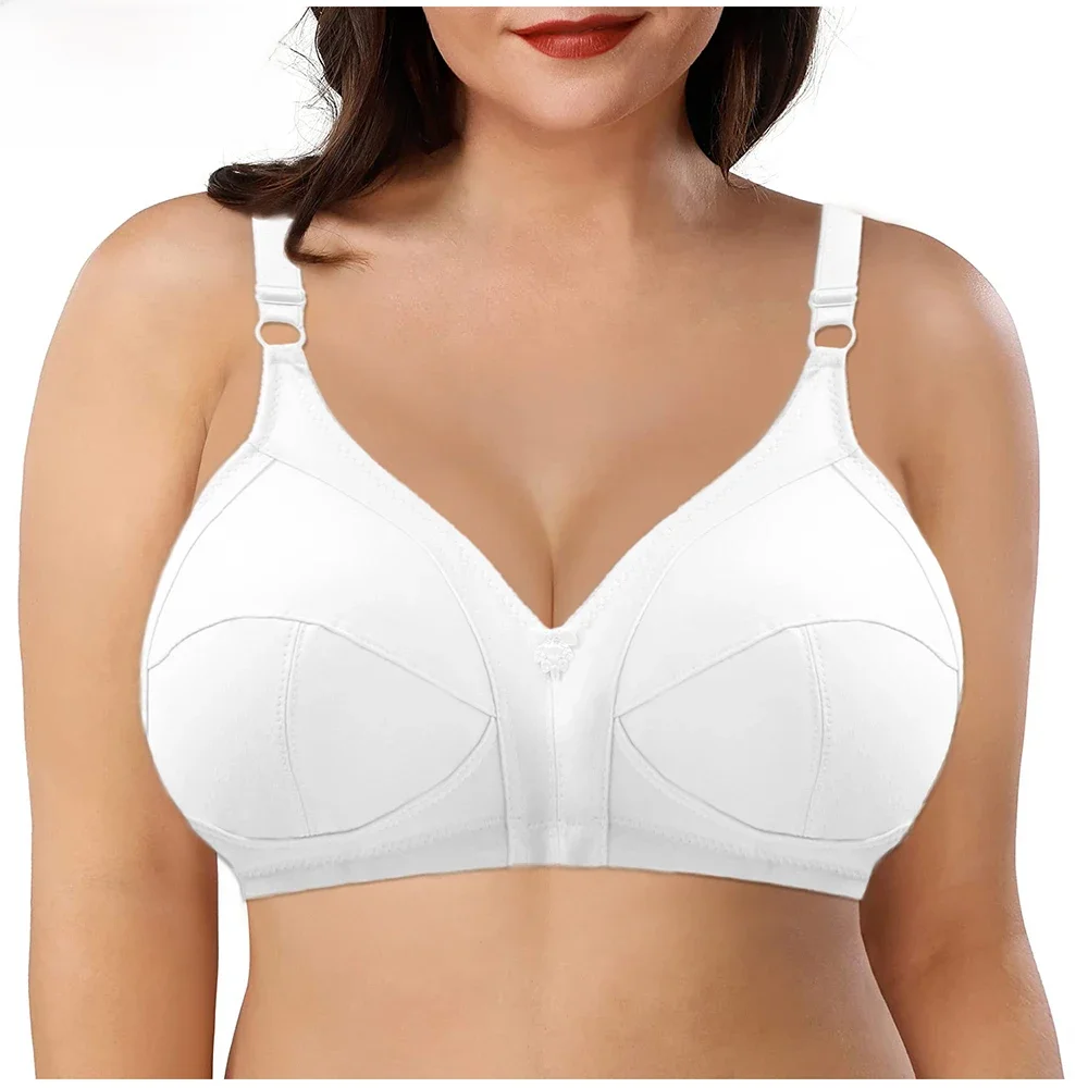 Max Women Push Up Bras Top Big Bust 85-120 115 110 C D E F G Cup Seamless Sexy Lace Lingerie Adjustable Comfort Cotton Bras C01 — zdjęcie 2