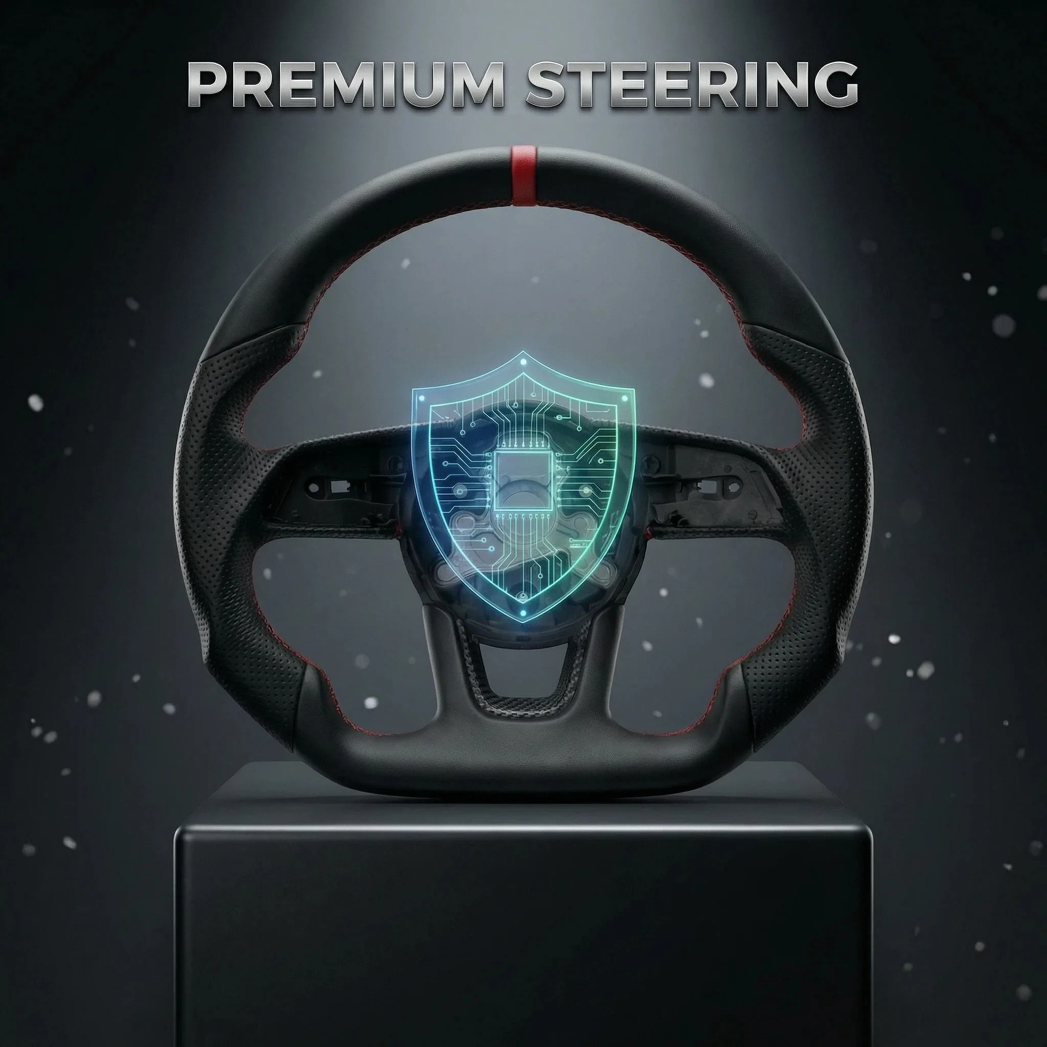 

TDD Fully Perforated Leather Steering Wheel For Audi RS3 RS4 RS5 A3 A4 B9 A5 S3 S4 2017-2021 Black Smooth Leather Steering Wheel