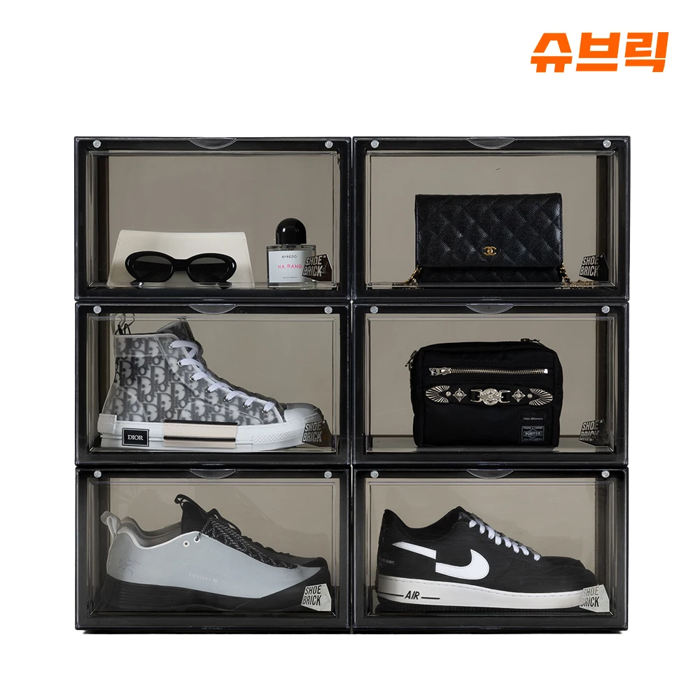 Shoebrick Transparent Plastic Shoe Case Storage Box