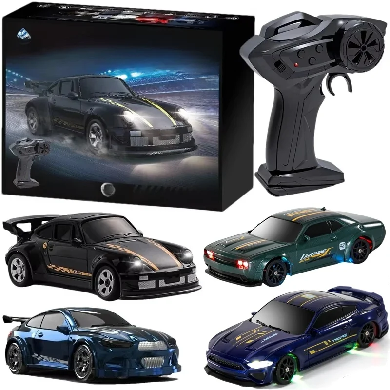 1/64 2.4G Hoge snelheid Drift Rc Auto 4WD Afstandsbediening Auto Vierwielaandrijving Radiogestuurde Mini RTR Racing model Jongen Speelgoed Gift - afbeelding 2