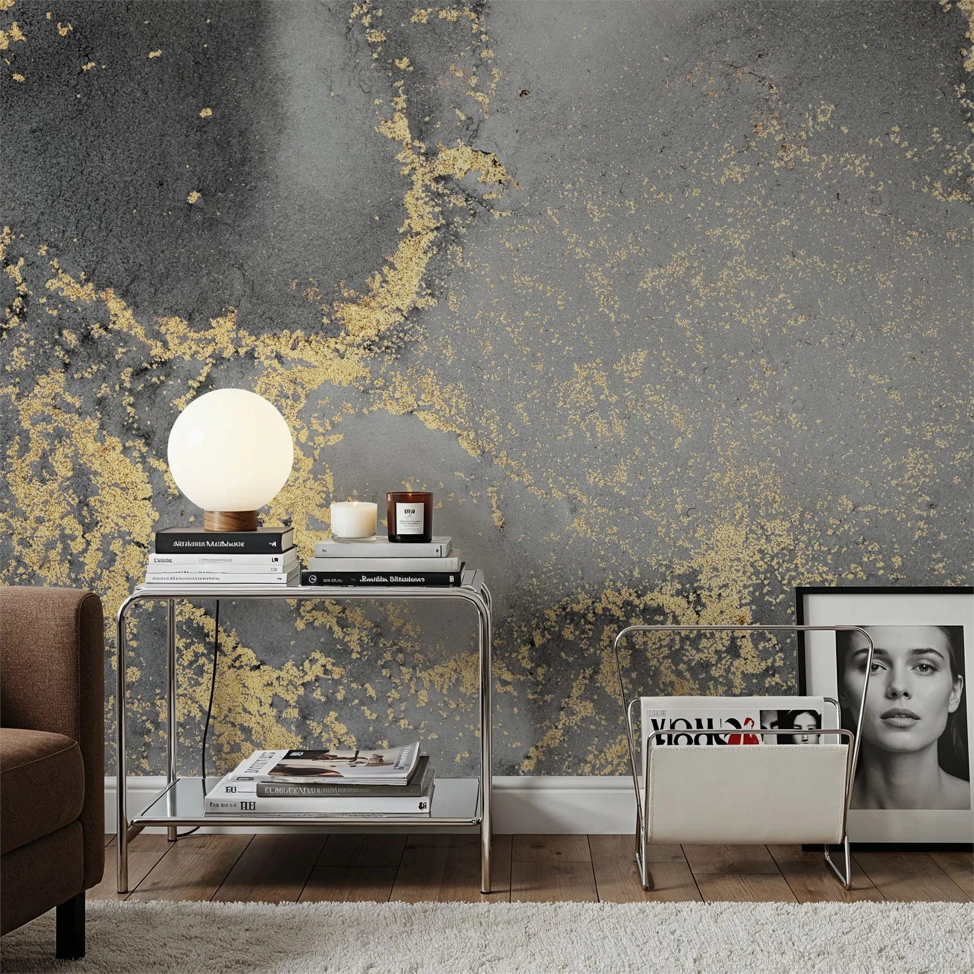 Custom Fantasy Marble Gray Wallpaper for Walls Made to Measure Large Wall Mural