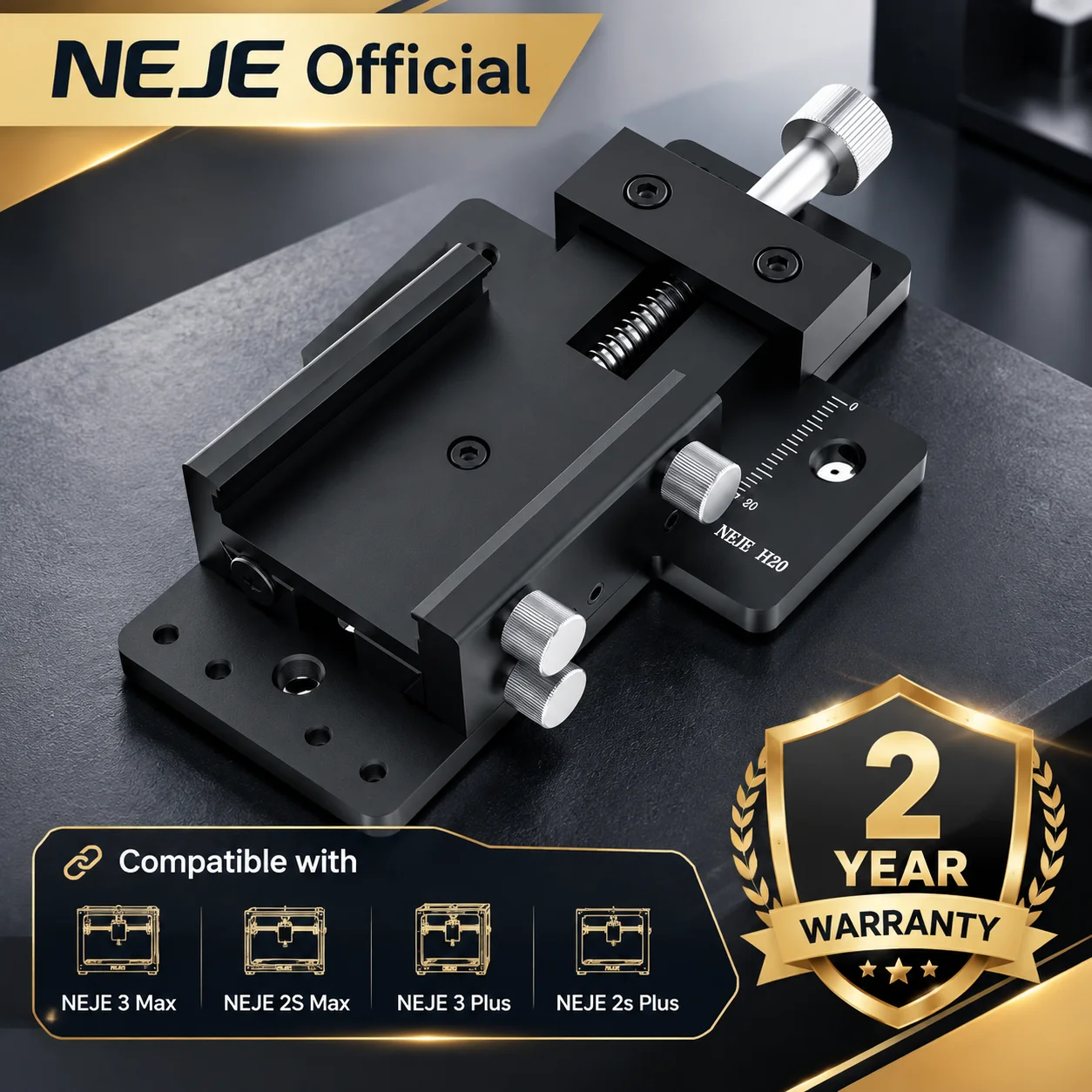 For NEJE Machine Metal Z‑Axis Slider Accessory, High Precision Laser Module Focus Height Adjustment Regulator