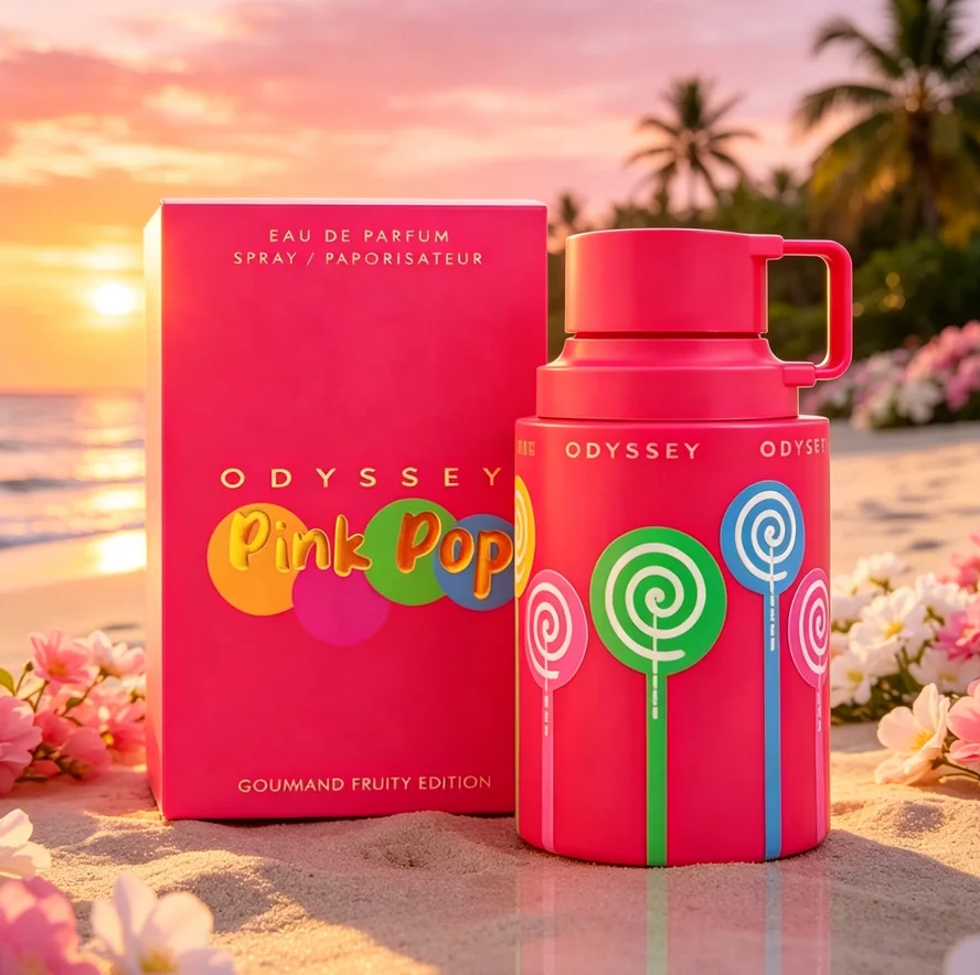 Odyssey Pink Pop, nuevo lanzamiento, 3.4oz/100ml, aroma floral frutal (fragancia dulce gourmet), estilo dulce y femenino, aroma dulce de larga duración, adecuado para cualquier ocasión, una excelente opción de regalo