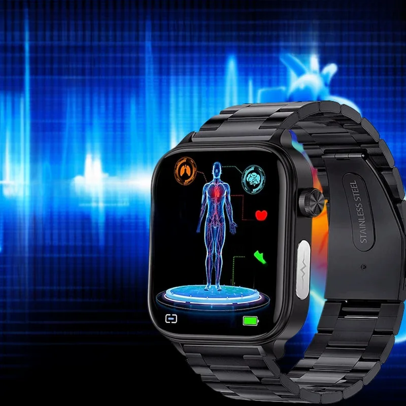 2024 neue medizinische Qualität Smartwatch Männer für Android Xiaomi iOS Uhren Blutzucker Sauerstoff