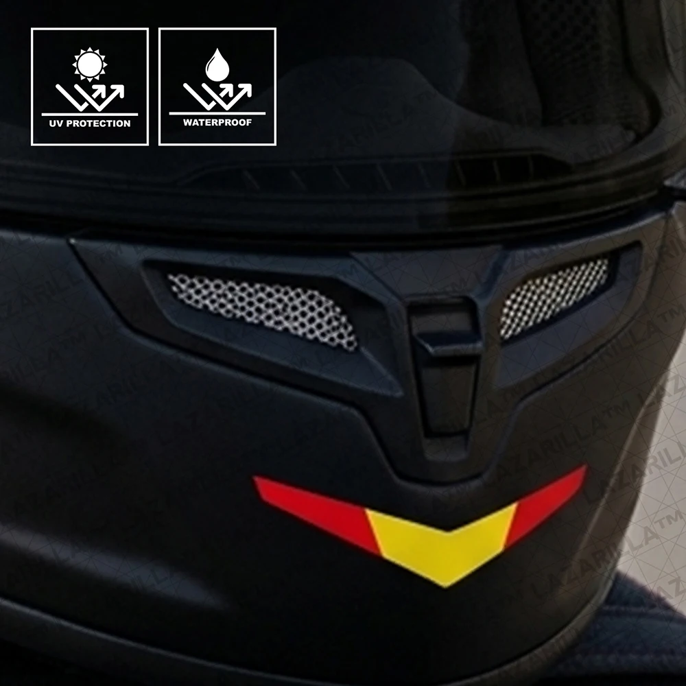 3 autocollants drapeau espagnol en vinyle découpé de 8 cm pour casque de moto – adhésif sans fond découpé, résistant aux UV, imperméable, pour voiture, vélo, VTT, quad
