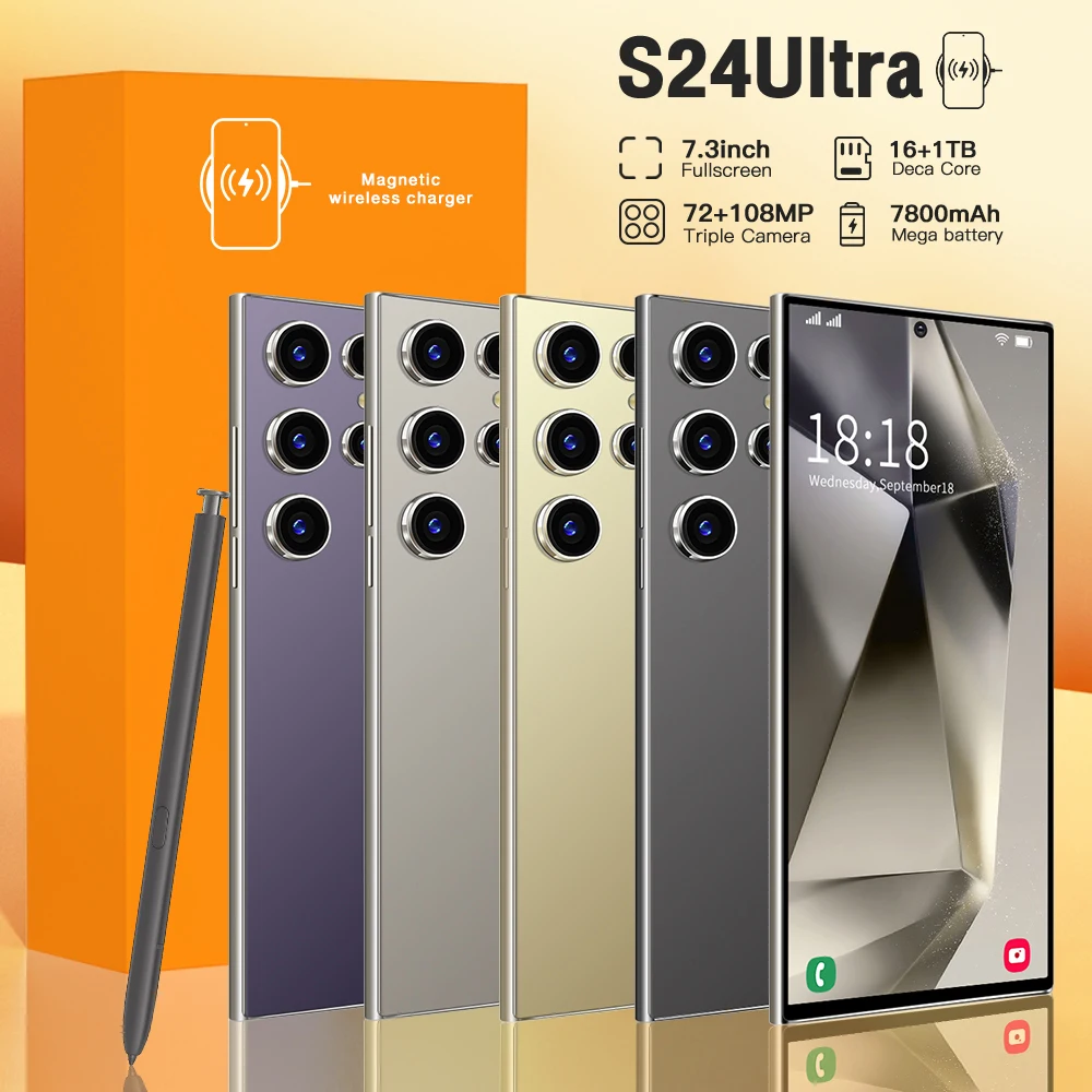 2025 New S24 Ultra Smartphone 5G Signal 6.8 inch 16GB 1TB Android 14 7800mAh cellphone Qualcomm Snapdragon 8 Gen3 mobile phones