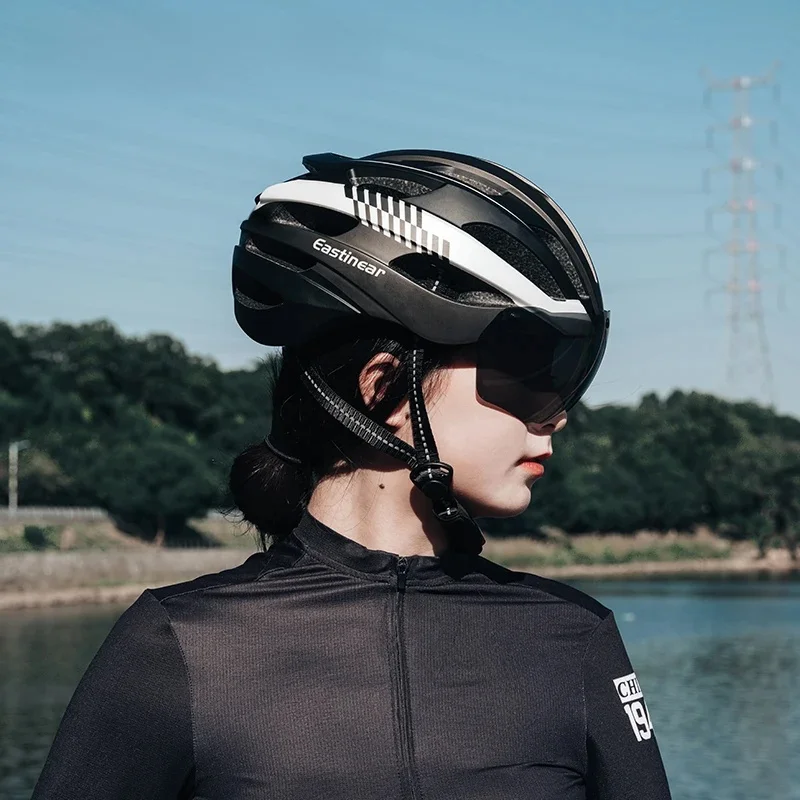 AliExpress Eastinear Eastinea Road Bicycle Helmet With Magnetic Goggles Mountain Bike Riding Helmet Adult Men and Women Children Safety Helmet