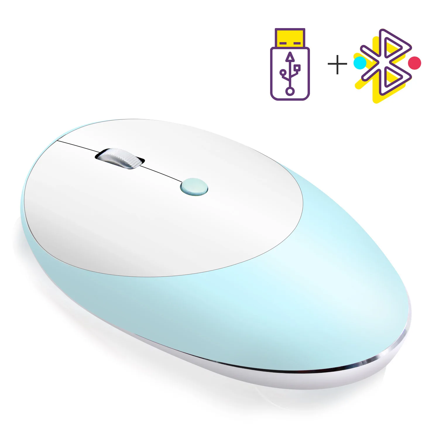 Mini Wireless Tri-mode BT 5.0 3.0 Mouse 2.4G Wireless Mouse Silent Design Is Suitable For Office Mouse