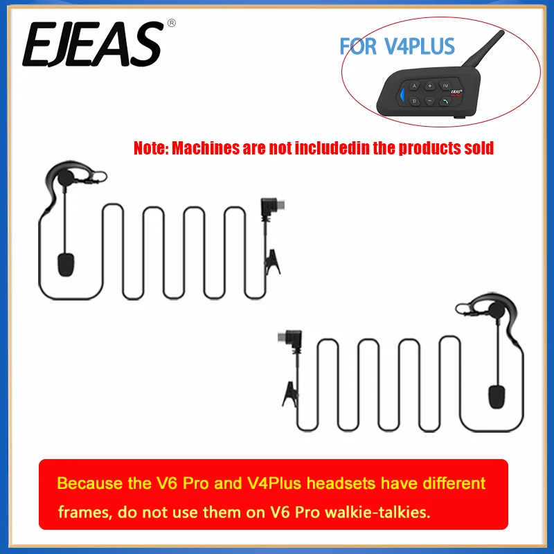 

EJEAS V4C Plus Football Referee Earhook Headphone Type-C Headset Microphone Mic For Vnetphone V4C Soccer Coach Judger Interphone