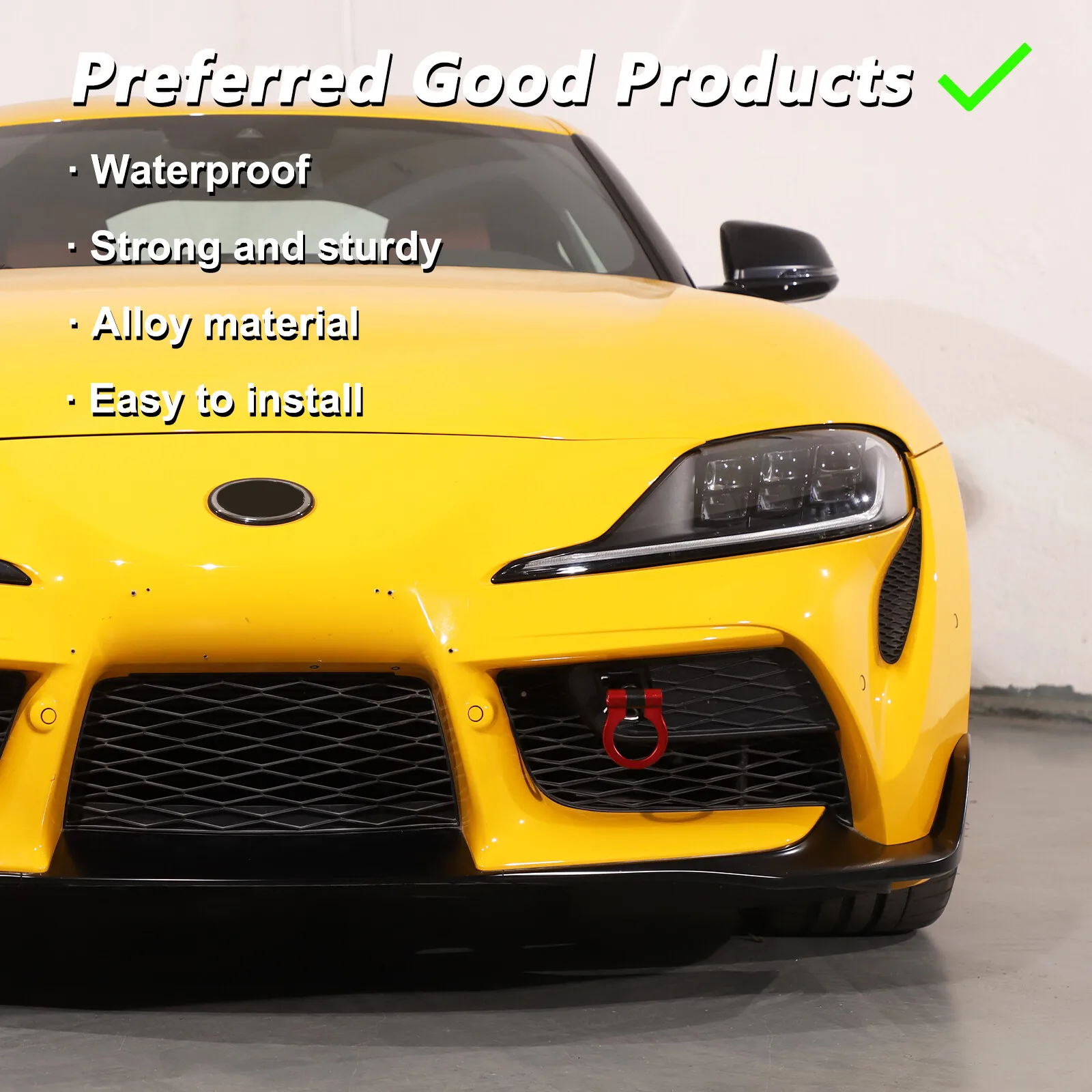

Aluminum Car Racing Style Bumper Tow Hook Trim Trailer Hook Tow Ring For Toyota GR Supra MK5 A90 2019-2026Car Accessories