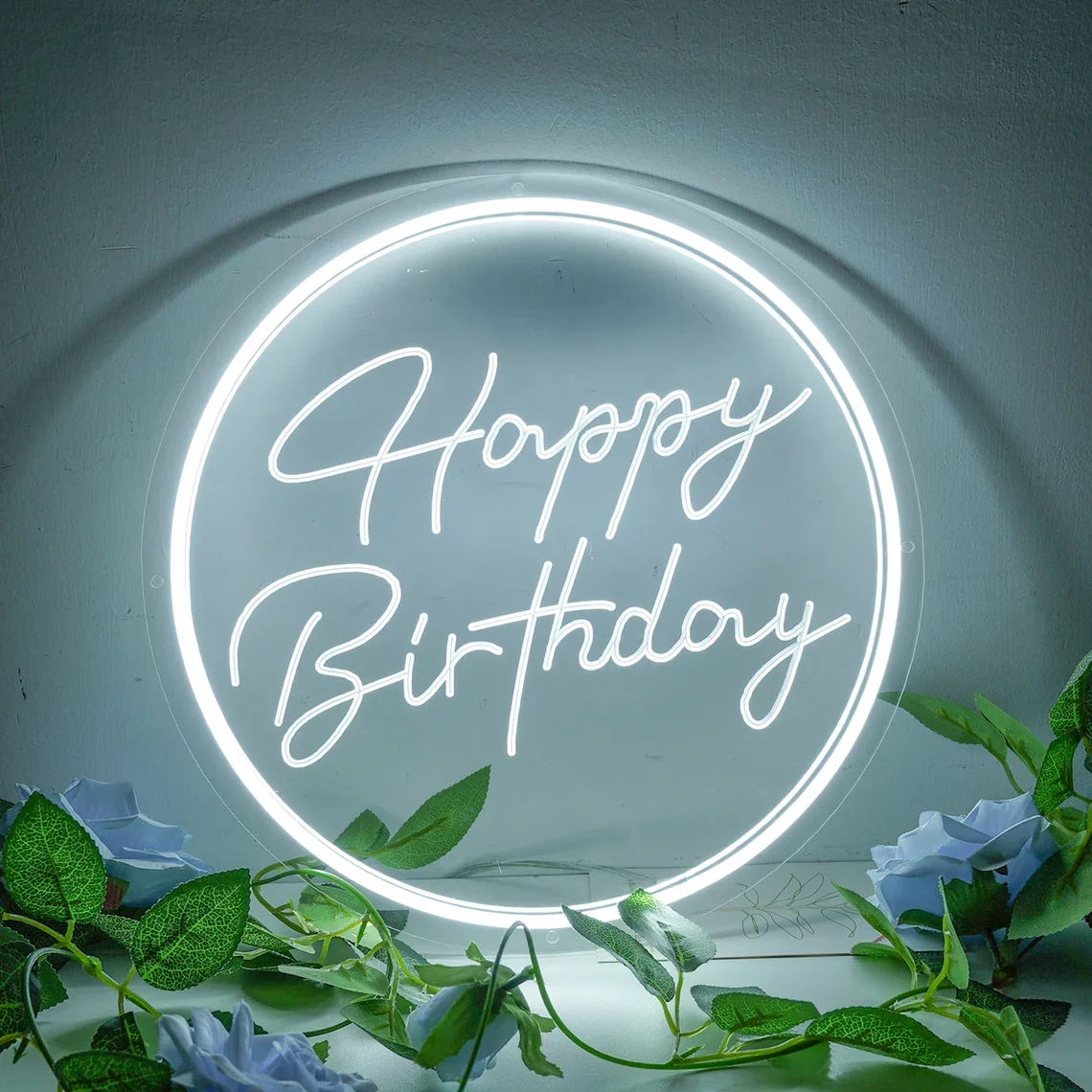 Happy Birthday Neon Sign Custom Happy Birthday Sign Wall Decor Party Sign Personalized Gift 3D Engrave Neon