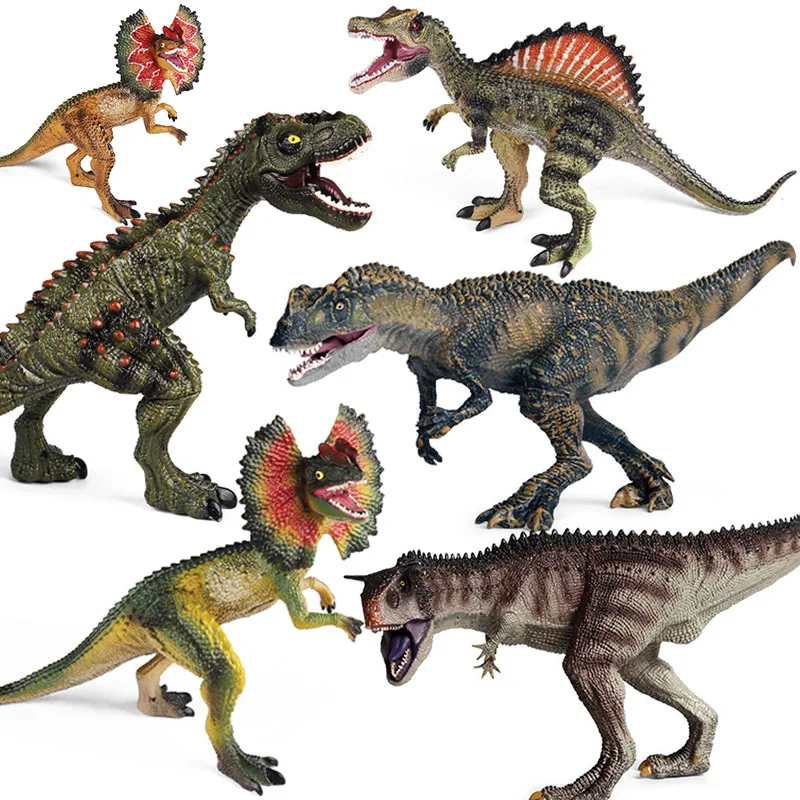 Simulation Jurassic Dinosaur Ceratosaurus Spinosaurus T Rex Dilophosaurus Carnotaurus Model Action Figures Educational Kids Toys