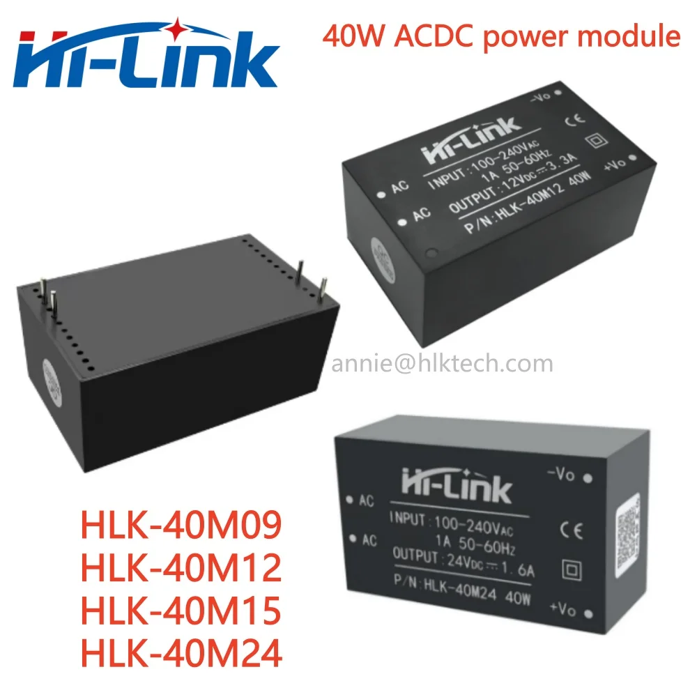 Hilink HLK-40M24 HLK-40M12 220V To 12V 24V 40W Series AC DC Power Supply Module Isolation Power Converter