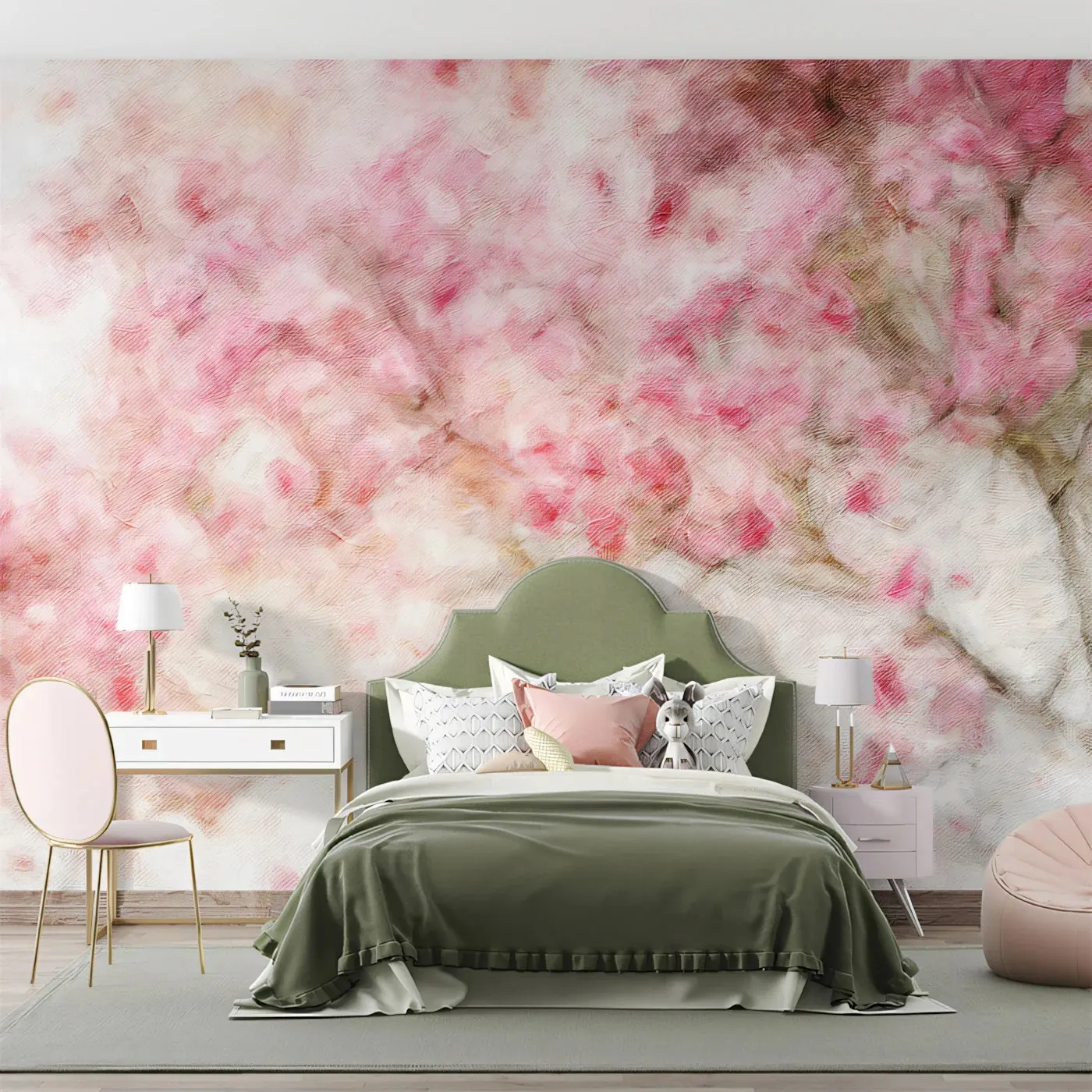 Floral Wallpaper Vintage Peel Stick Wall Sticker