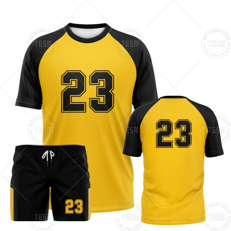 

Men's Basketball Jersey Mesh Breathable Quick Drying T-Shirt Shorts Casual Fashion Printed Short Sleeved 23 Sports Running Set
