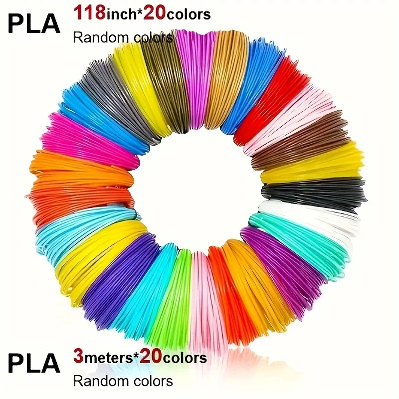 20-Farben 3D-Druckstift-Set DIY 3D-Druckstift Handgemachtes Graffiti PLA-Filament Zeichnen Kunst Handgefertigtes Design – Detail 1