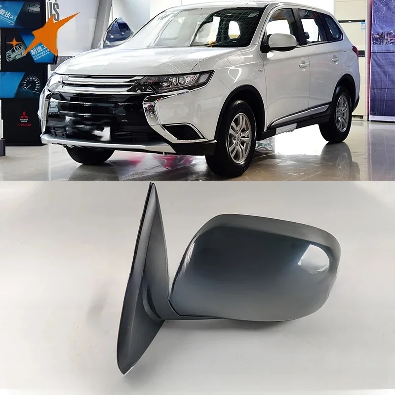 CAPQX 3/9Pin dla Mitsubishi Outlander 2013-2018 zewnętrzny reflektor lusterka wstecznego zespół lusterka wstecznego (kolor czarny) — zdjęcie 2
