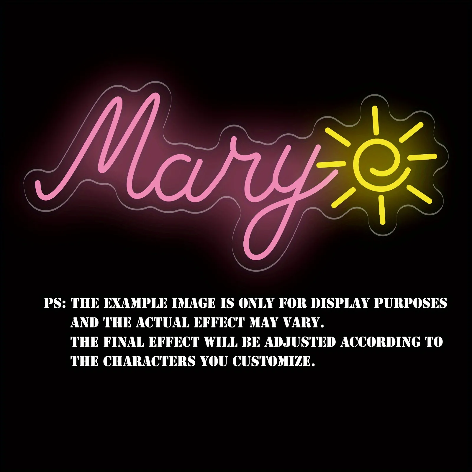 Custom Neon with Name&Sun Sign, Door&Wall Mounted Decor for Club/Yard/Party/Holiday/Store&Other Occasions, Room Decor Home Decor view 6