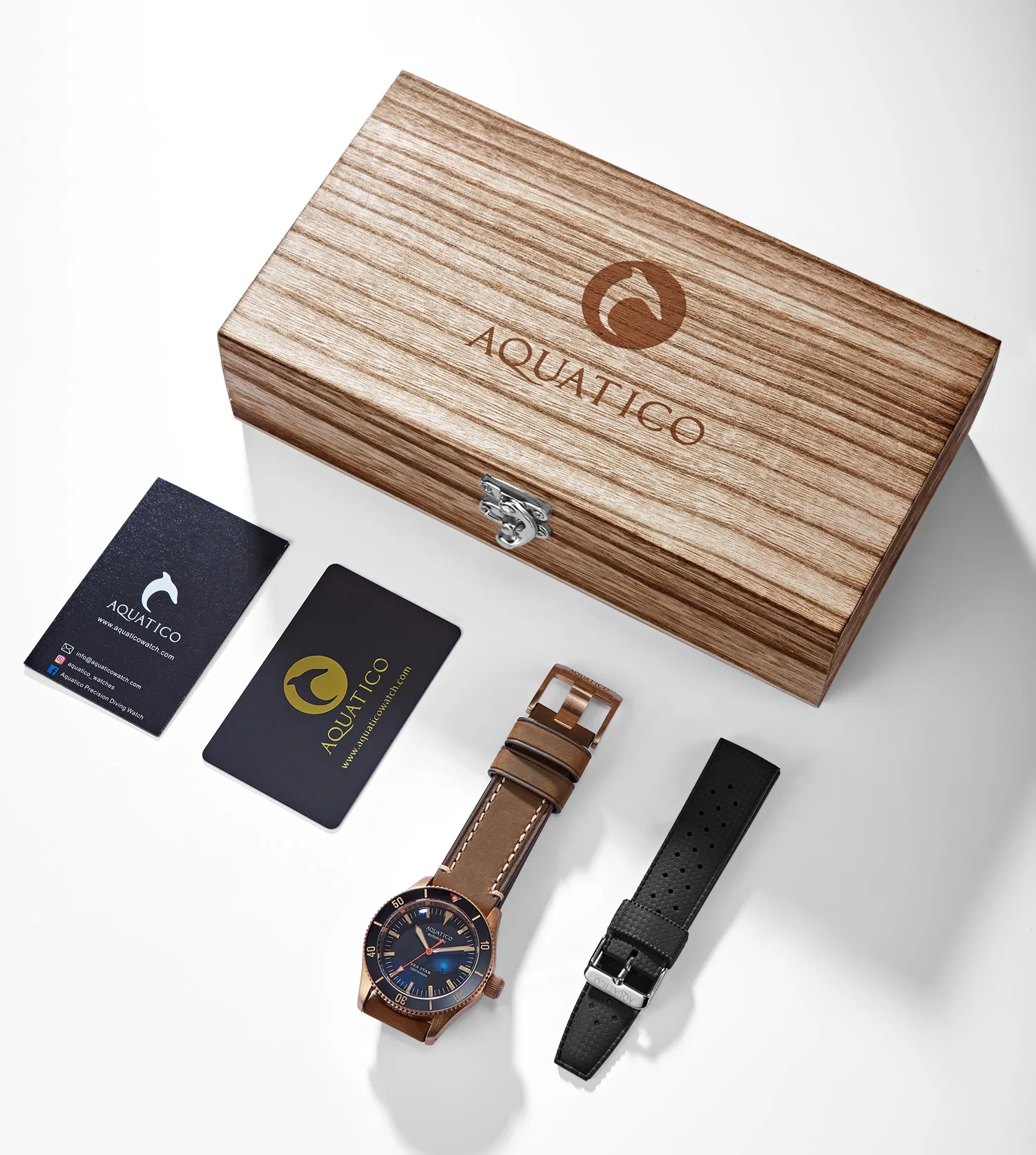 Aquatico Bronze Sea Star Black Dial Watch (NH35 No Date)