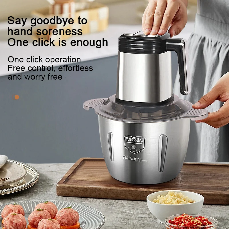 Electric Meat Grinders 304 Stainless Steel Food cruher Multifunctional vegtable Slicer Chopper Mincer Baby Food Processor