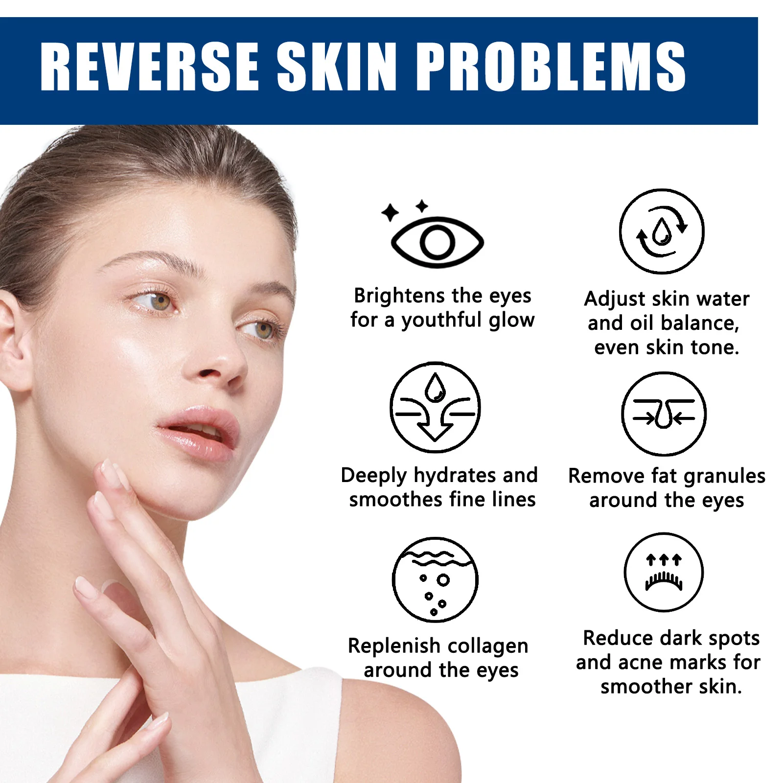 Eelhoe 4 جرام كريم عين الكولاجين عصا تقليل الخطوط الدقيقة كيس العين تتلاشى الهالات السوداء تشديد الجلد حول العينين ترطيب كريم بشرة العين