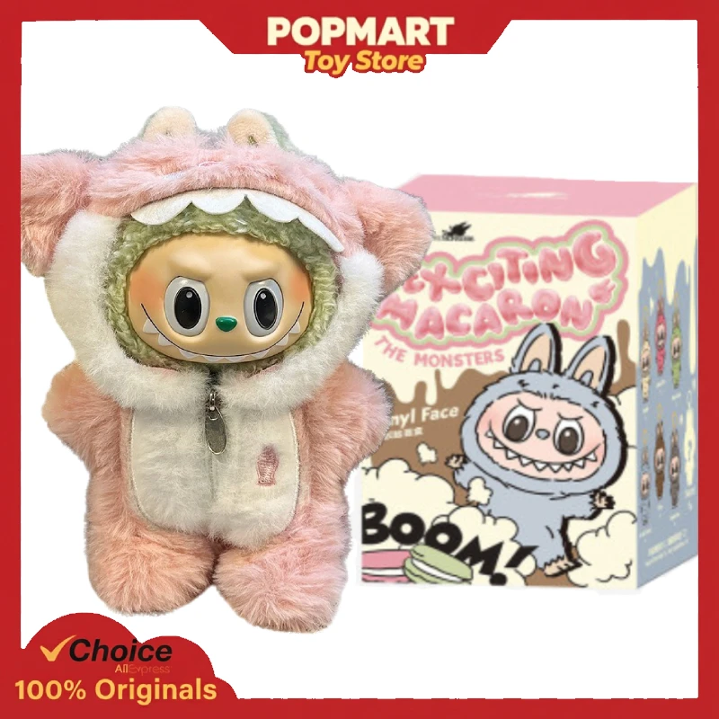 

POP MART LABUBU V1 Macaron Pink Shark Аутентичный набор кукол с одеждой наряд в комплекте оригинальная фигурка в подарок