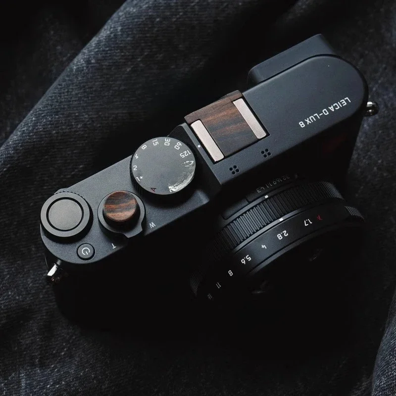 Drewniany przycisk zwalniający migawkę i drewniany pokrowiec na gorącą stopkę do aparatu LEICA dlux8 D-LUX8 D-LUX7 Ochrona przed zimnym stopniem — zdjęcie 2