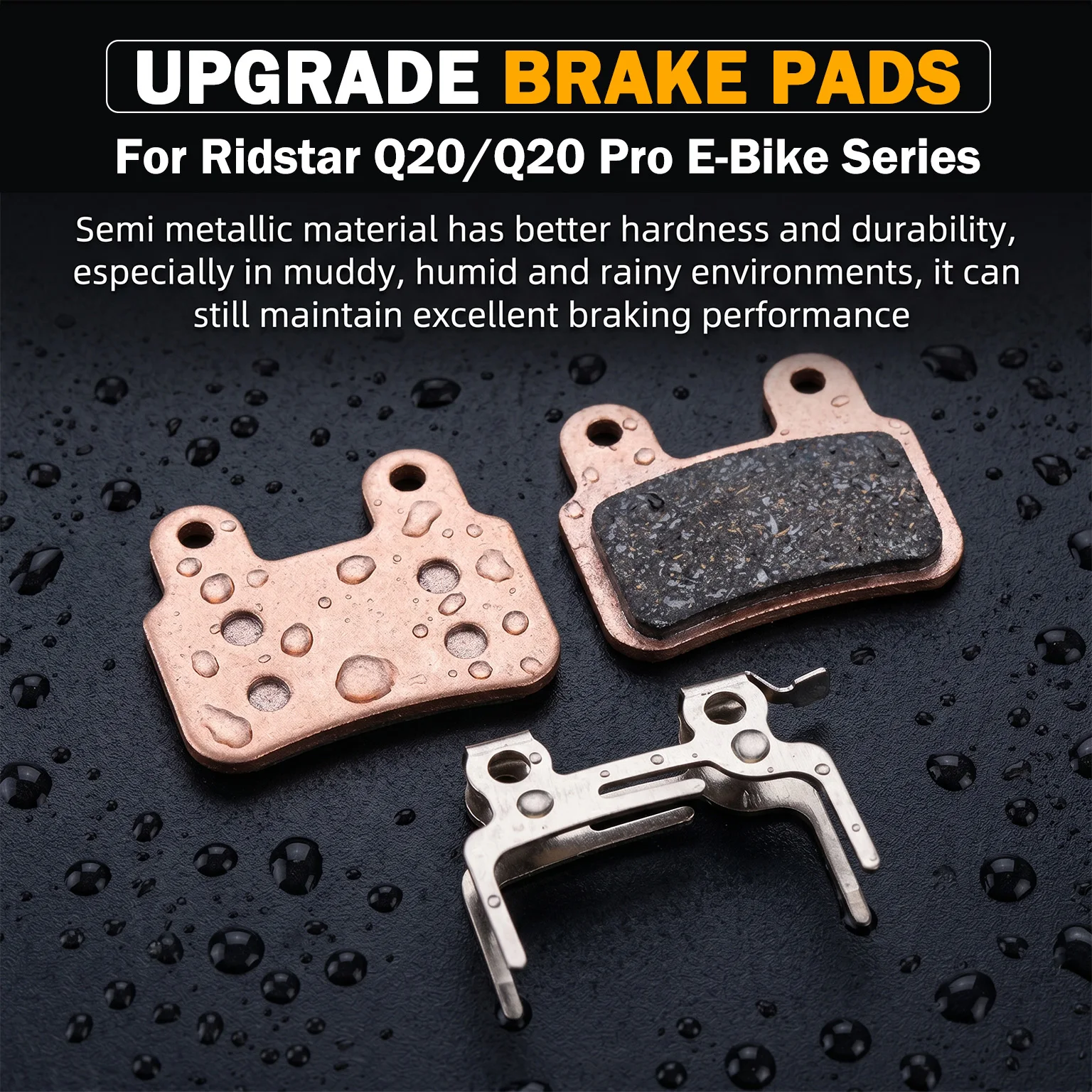 

Cool Running Brake Pads for Ridstar Q20 Pro/H26 Pro – Lower Operating Temp, Fit XD-KLBS-DOT4 Hydraulic, Pro Grade