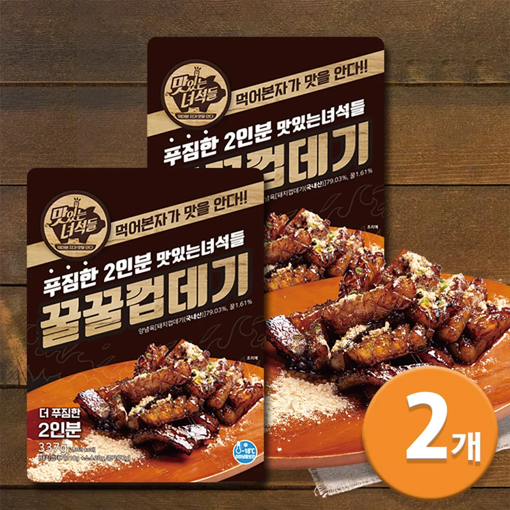맛있는녀석들 꿀꿀 껍데기 337g x 2