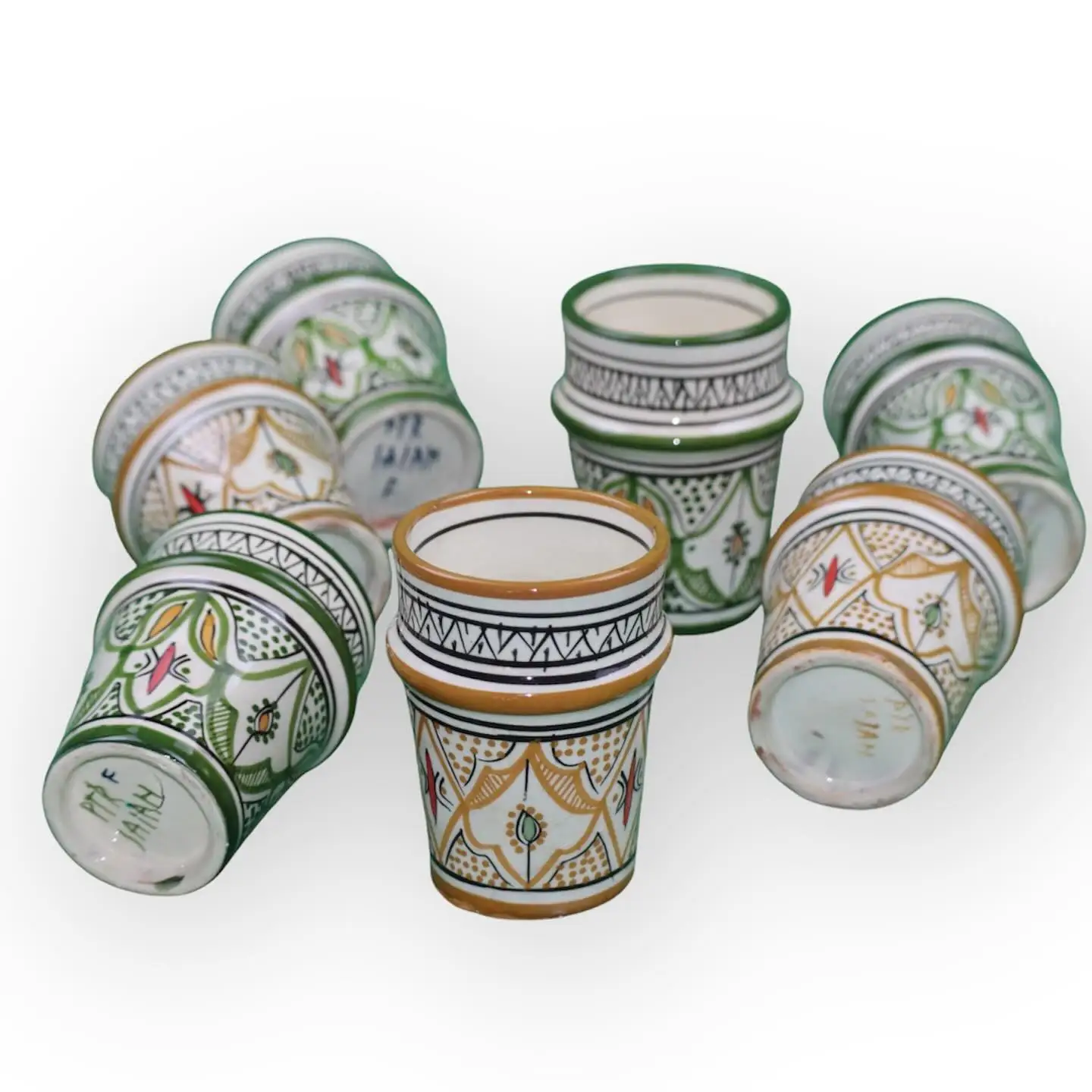 Handmade Ceramic Tea Glasses pack 6