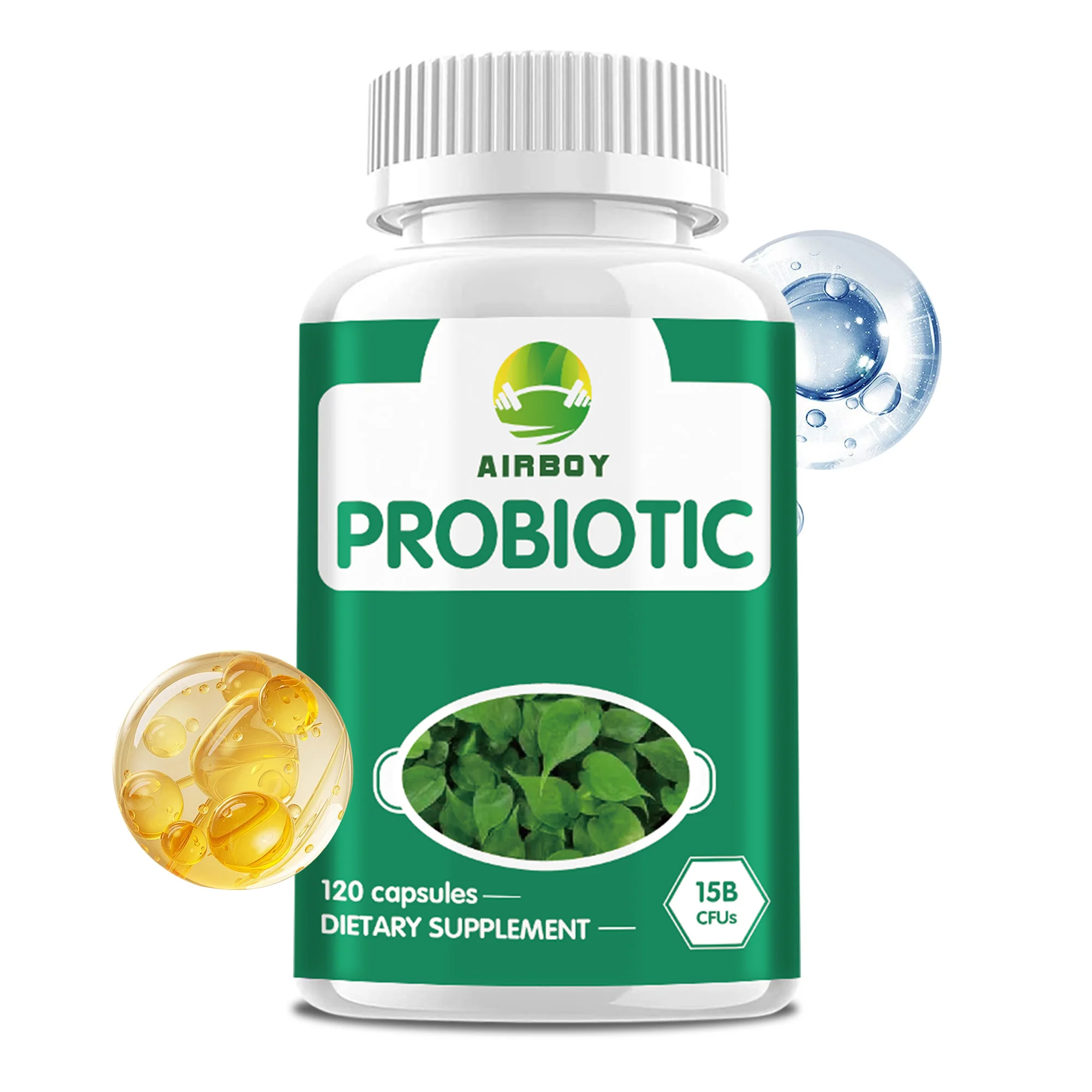 Probiotics Capsules - with Prebiotics, Digestive Enzymes - Bloating Relief, Supporting Gut Health - 120 Capsules