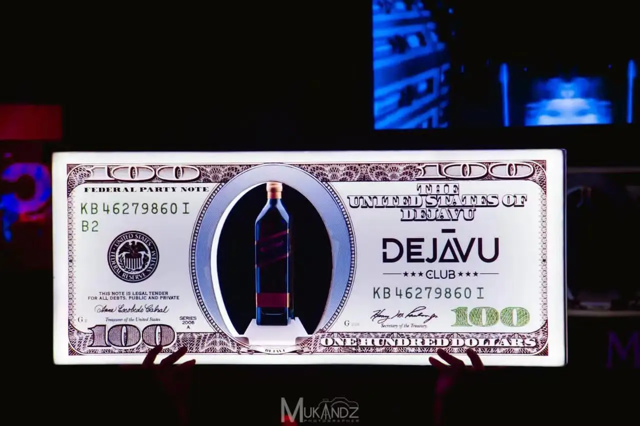 Presentador de botellas LED, 1 piezas, 100 BILL DOLLAR