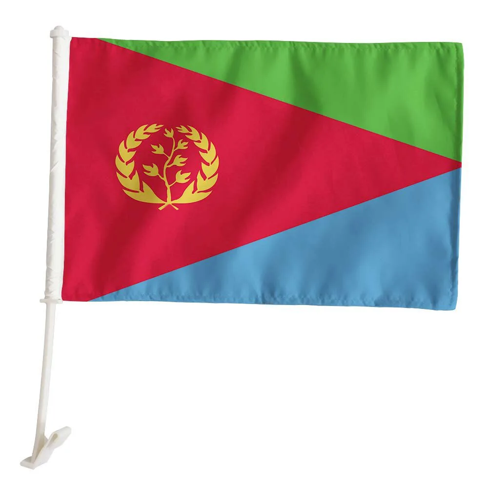 Directly Delivery 100% Polyester eritrea eritrean Car Flags