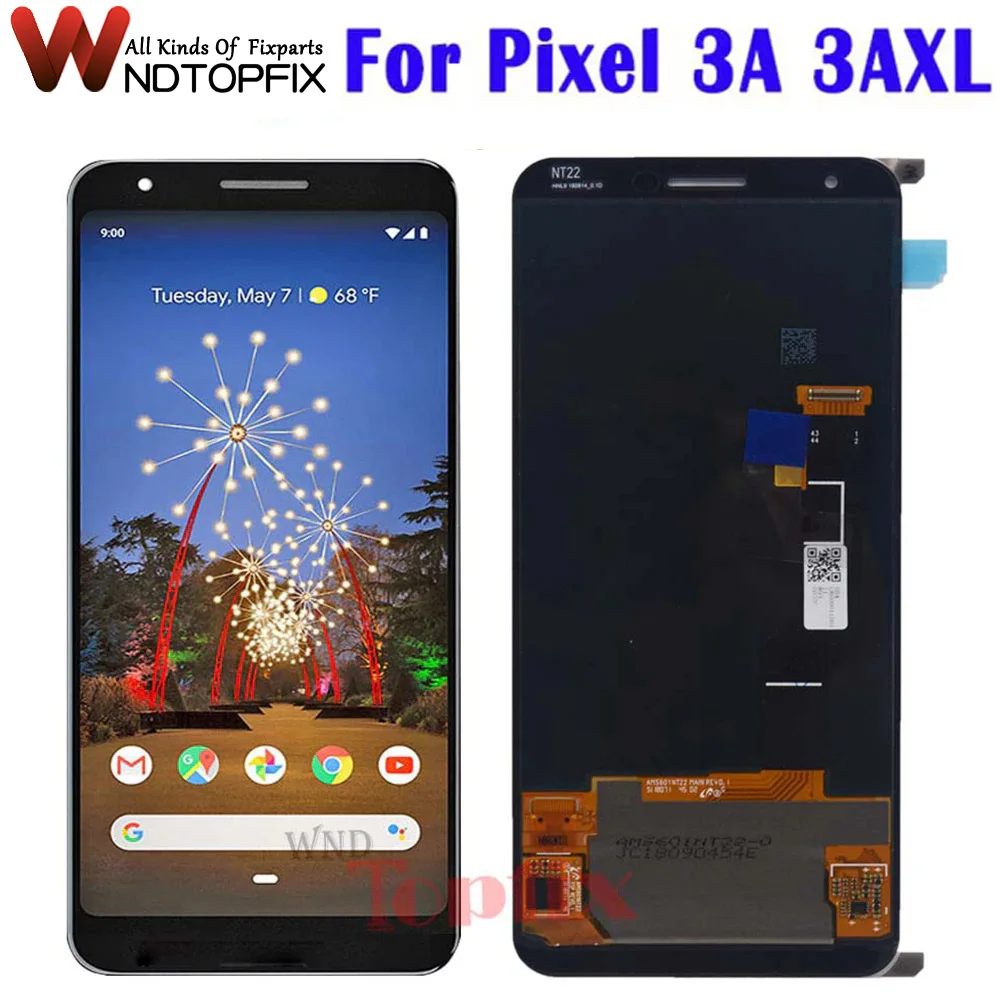 Протестировано для Google Pixel 3A XL ЖК-экран с сенсорной цифровой сборкой, запасные части для Google Pixel 3AXL G020F LCD