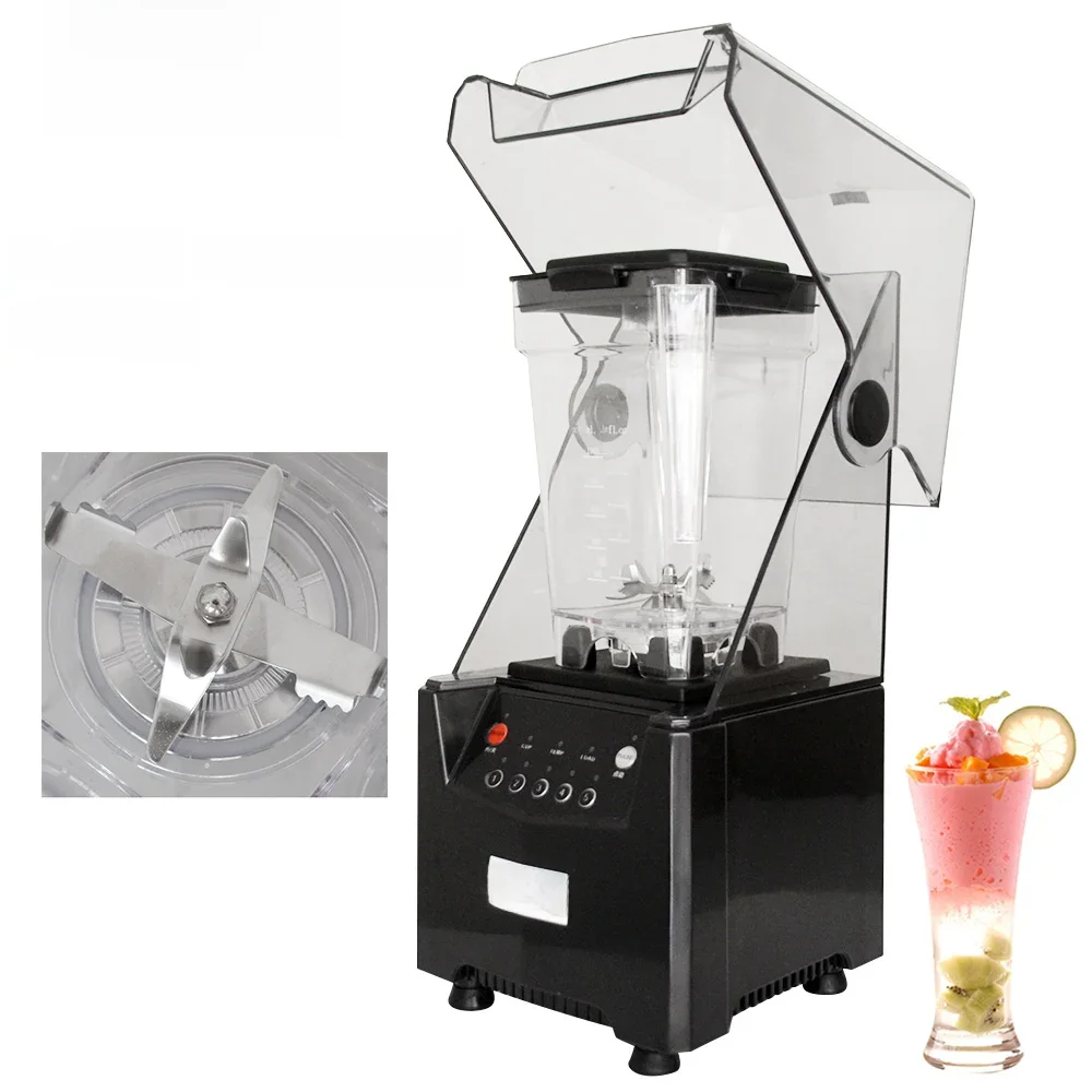 Xeoleo-Liquidificador Comercial De Alimentos, 1500W, Isolamento Sonoro, Processador De Alimentos,