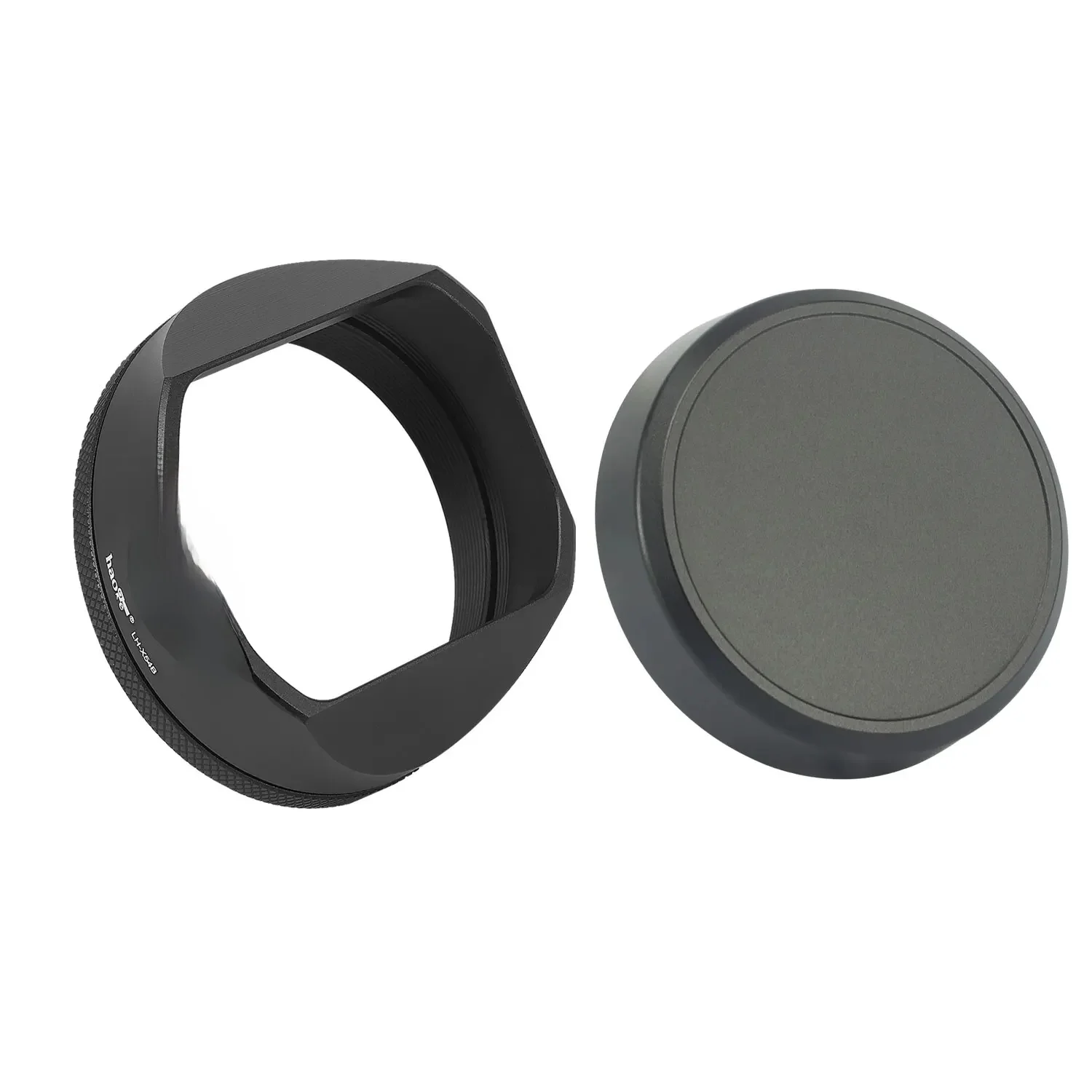 LH-X54B Haoge + czapka kwadratowa metalowa osłona przeciwsłoneczna do Fujifilm Fuji X100V X100F X100T X100S X100 x 70, z pierścień pośredniczący metalowa nakrętka i 49mm — zdjęcie 2