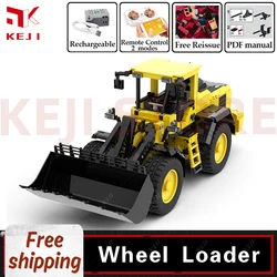 KEJI MOC-64106 4x4 Wheel Loader Engineering Model 1:16.5 Building Blocks Bricks Kits Toys for Children Boys Christmas Gifts