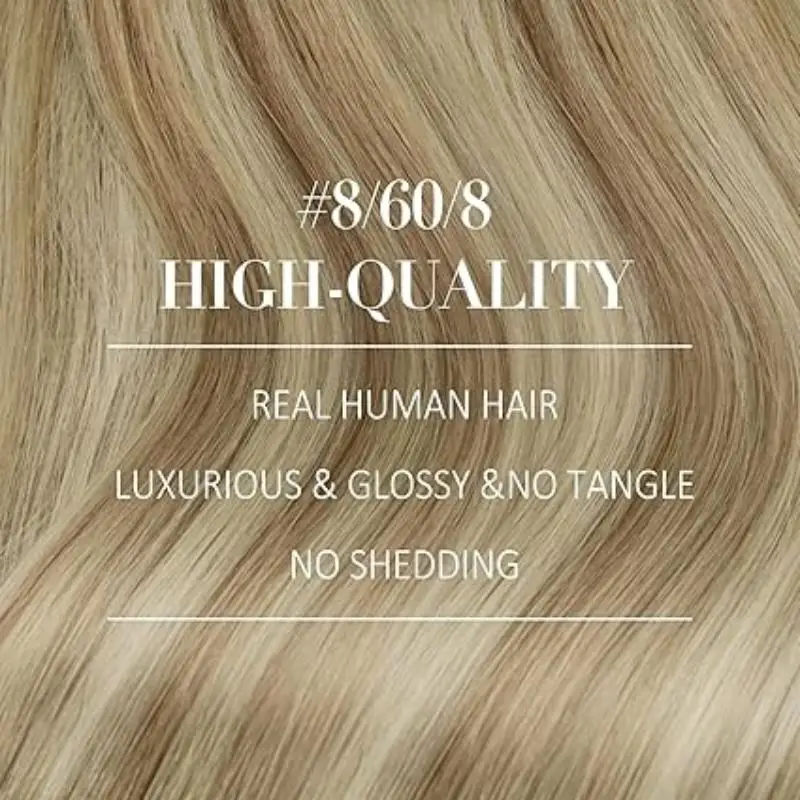 YoungSee 7 unidades de clipe em extensões de cabelo cabelo humano real clipe de cor clara em cabelo humano natural para mulheres 105 g/pacote