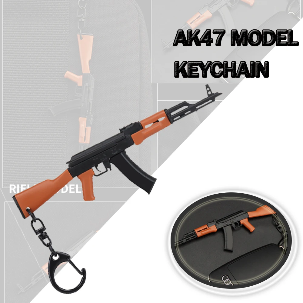 

Tactical AK47 Model Keychain Can Be Disassembled Magazine Mold Charms 1：9 Miniature Toy Gun Rifle Pendant Ornament Gifts