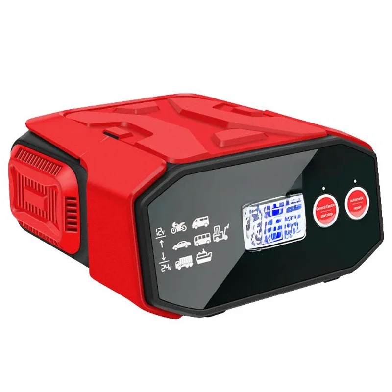 EAFC Ładowarka samochodowa o dużej mocy 400 W Inteligentna naprawa impulsów Akumulator kwasowo-ołowiowy Cyfrowy wyświetlacz LCD do samochodu SUV Ciężarówka Motocykl — zdjęcie 2