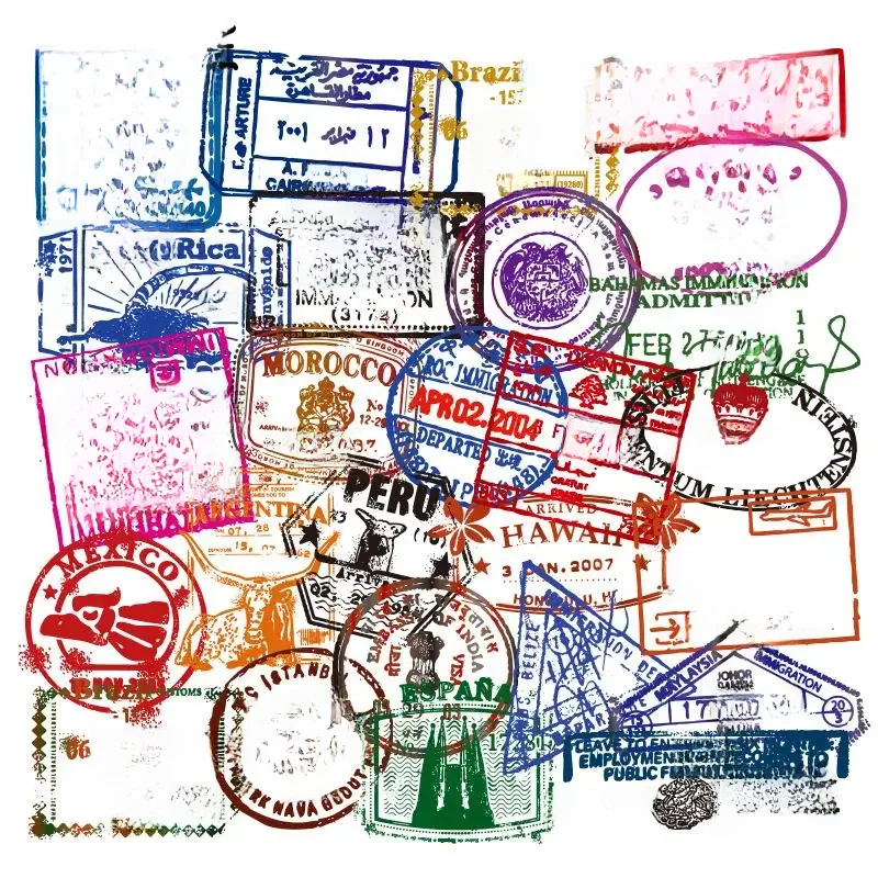 AliExpress SIKOMOLE 10/30/50PCS Transparent Retro Postmark Sticker DIY Toy Notebook PC Skateboard Bicycle Car Motorcycle Decal Graffiti Sticker F5