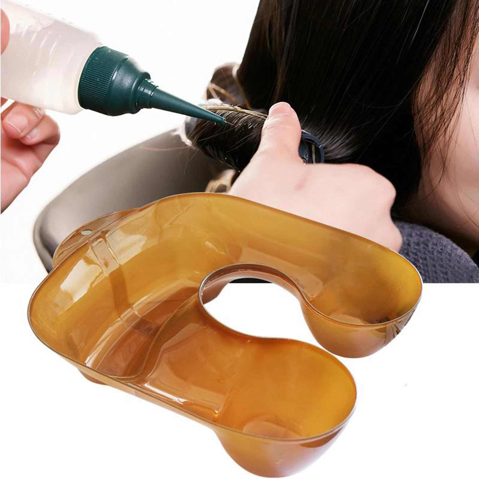 Large Neck Tray Soft Non-spill Free Perm Hair Coloring Shoulder Neck Tray Medicine Water Sink for Salon Hairdresser Beauty