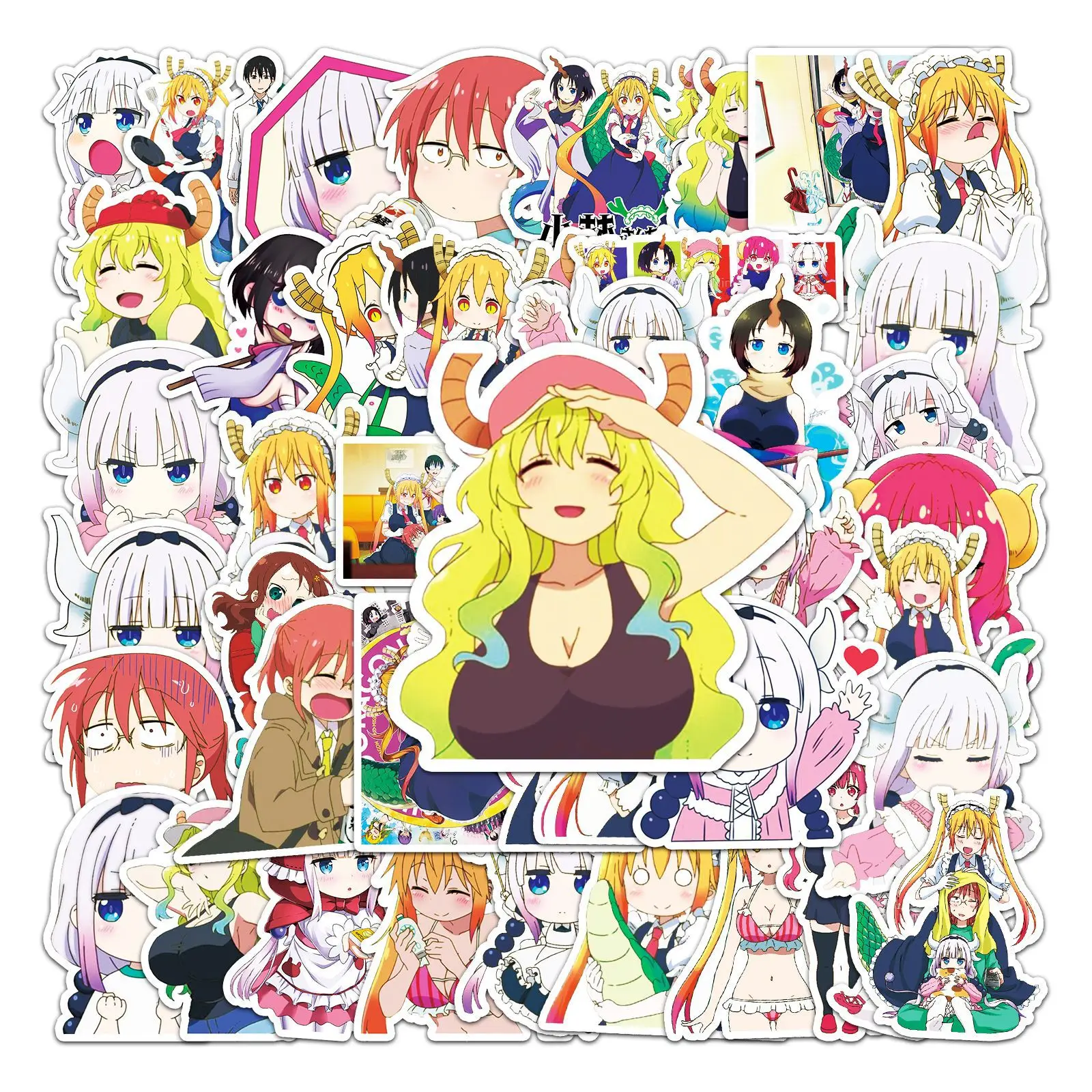 10/30/50PCS Miss Kobayashi\'s Dragon Maid Sticker Kawaii Anime Graffiti Decals Sticker DIY Phone Stationary Suitcase Skateboard