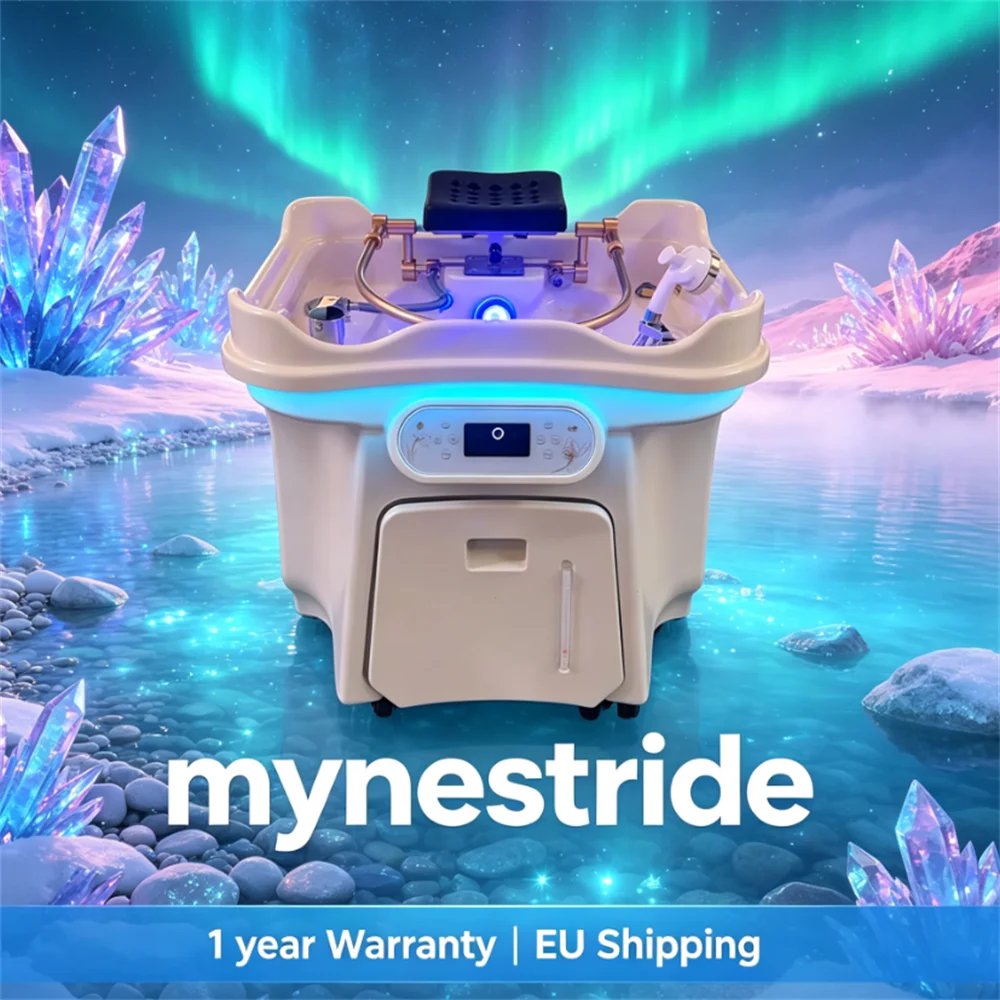 En stock dans l'entrepôt européen : Chaise de physiothérapie mobile pour shampooing. Fauteuil de lavage de cheveux à circulation d'eau ; unité de lava