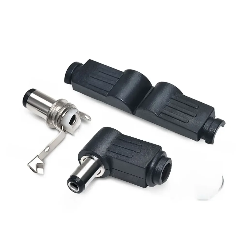 Okablowanie wtyczka zasilania DC assem DC5.5 * 2.5 5.5*2.1 4.0*1.7 3.5*1.35 4.8*1.7mm DIY lutowane wtyczka DC łokcia 90 stopni — zdjęcie 2