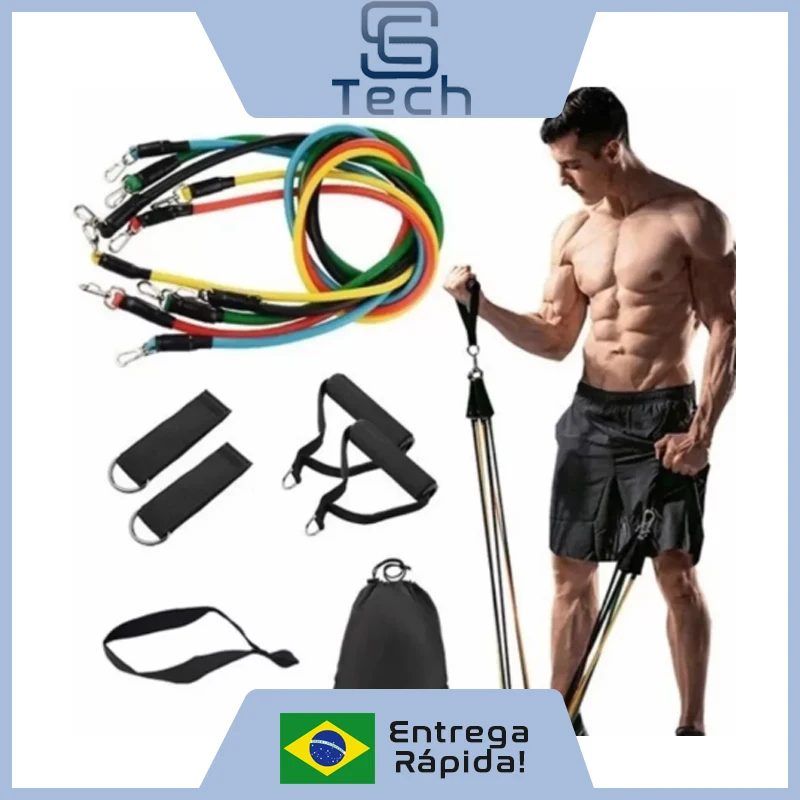 Extender Elastico Extender Kit 11 Briefs Exercise Musculacao Fitness Pilates