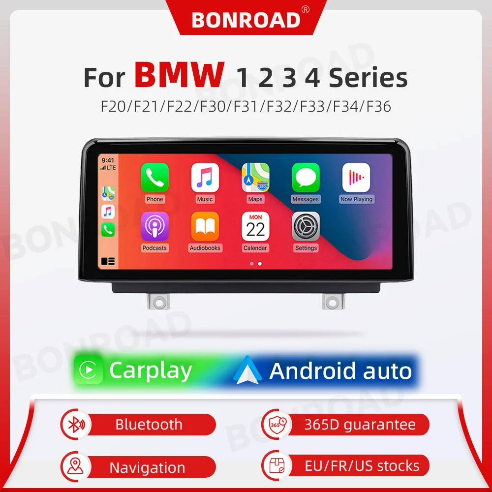 Wireless Carplay Multimedia Display Screen Android Auto Radio For BMW 1 2 3 4 Series F20 F21 F22 F30 F31 F32 F33 F34 F36 M4 F82
