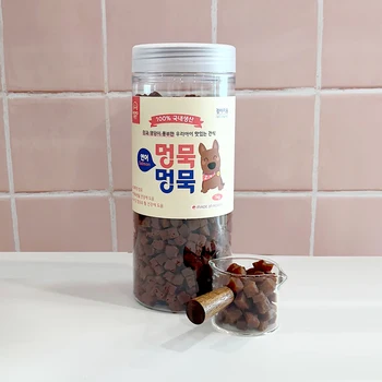 멍묵멍묵 소프트 강아지간식 연어1kg 국내산통간식,강아지져키,개간식, 애완견간식 