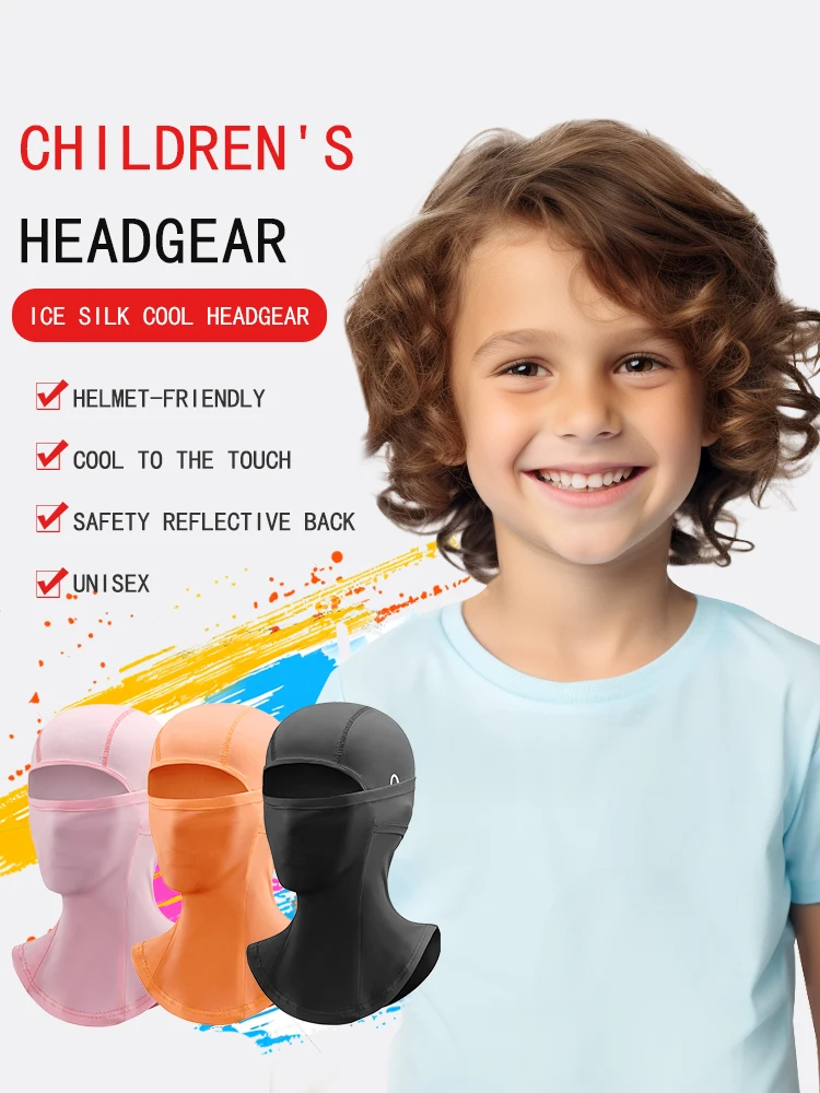 

Детский мотоциклетный велосипедный головной чехол, защита от солнца, дышащая ветрозащитная маска